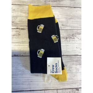 Men’s Beer Mug Novelty Crew Socks Fun Casual Gift One Size NWT